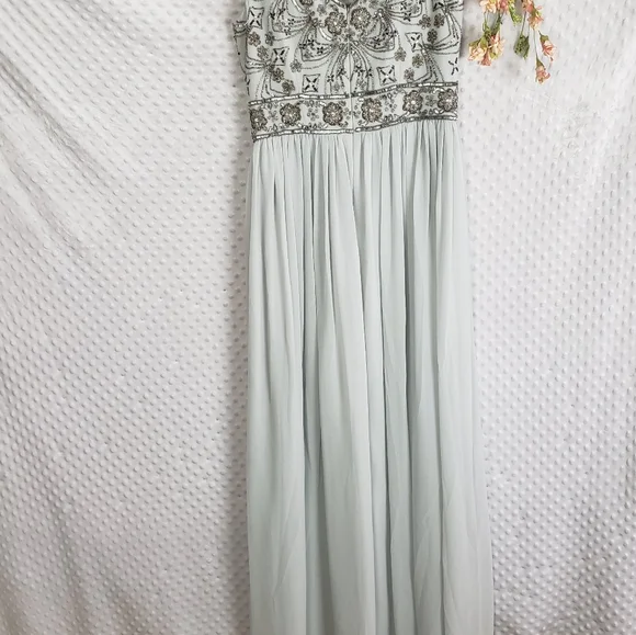 NEW BHLDN Mischa Dress Size 10 Gown Beaded Wedding Guest Maxi - Picture 11 of 11